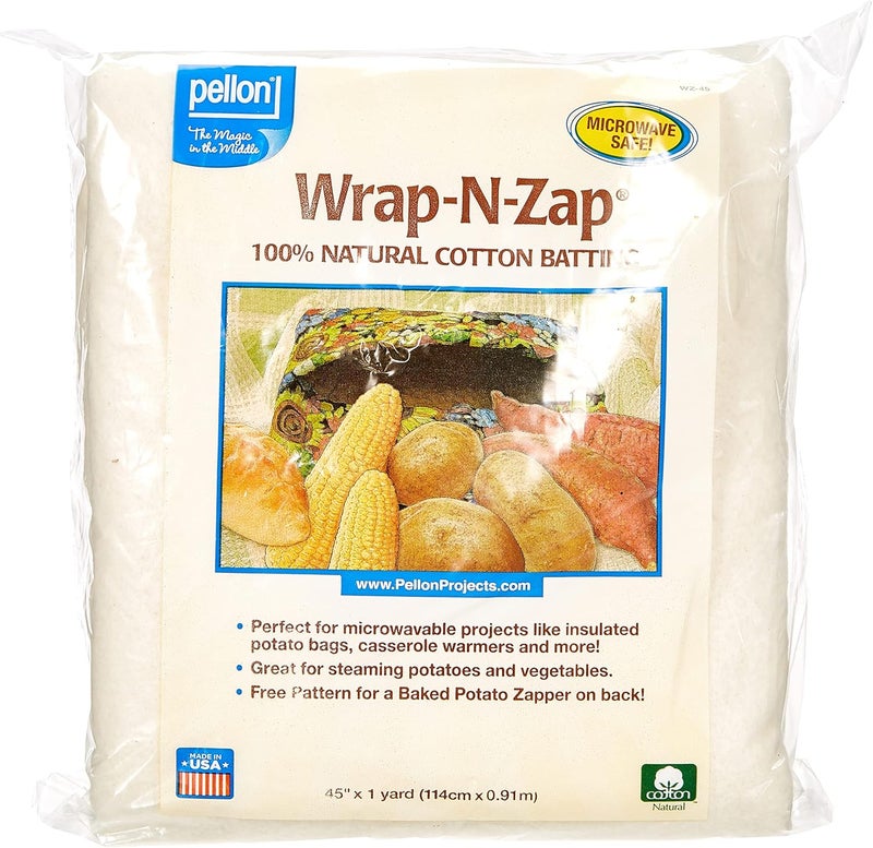 Pellon WZ-45, Natural Wrap-N-Zap Cotton Quilt Batting, 45 by 36-Inch, 1 Pack - Image 2